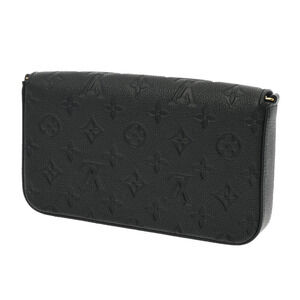 Louis Vuitton Pochette Black Noir Felicie Leather Bag Shoulder Empreinte